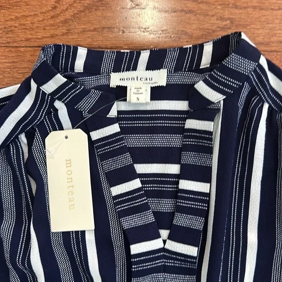 NWT Navy and white striped dress - Picture 3 of 4